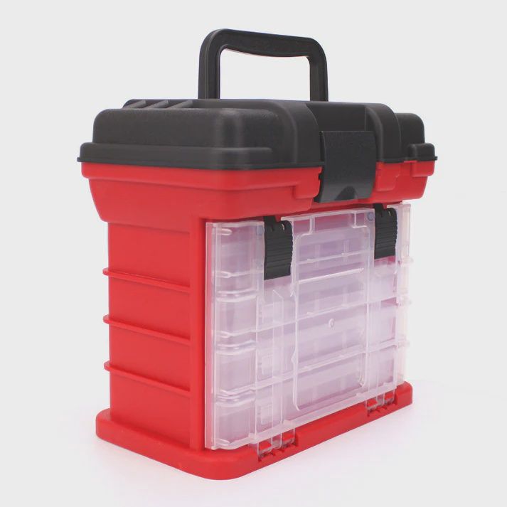 SUPERSE TACKLE BOX WITH COMPARTMENT BOX TB08, Colour: RED