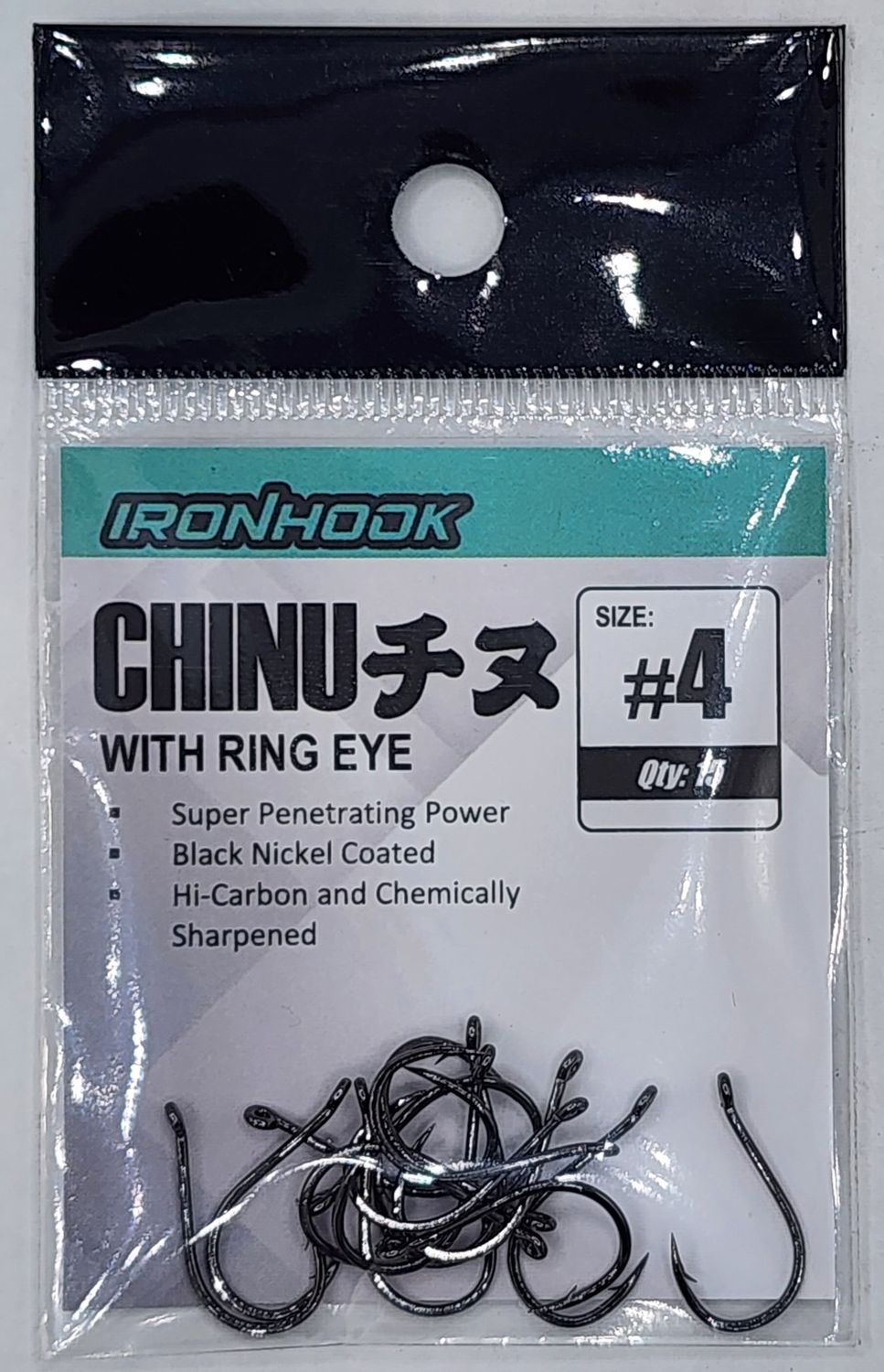 SUPERSE IRONHOOK CHINU WITH RING EYE, Size: #4