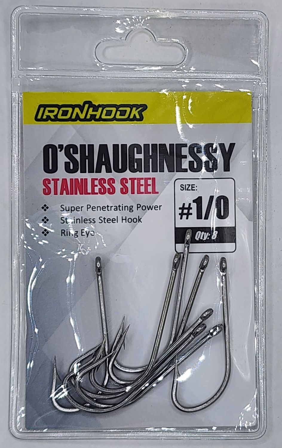 SUPERSE IRONHOOK SUS O&#39;SHAUGHNESSY HOOK, Size: #1/0