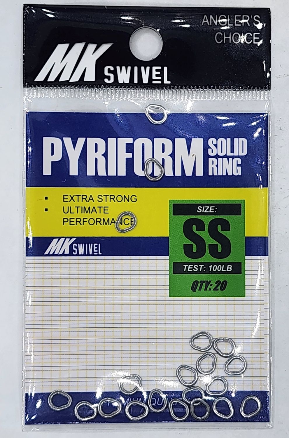 MK SWIVEL PYRIFORM SOLID RING MK016, Size: SS