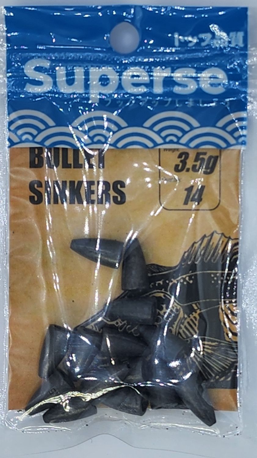 SUPERSE BULLET SINKER, Weight: 3.5g