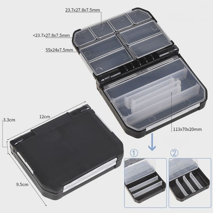 SUPERSE FISHING COMPARTMENT BOX HE065, Size: LARGE