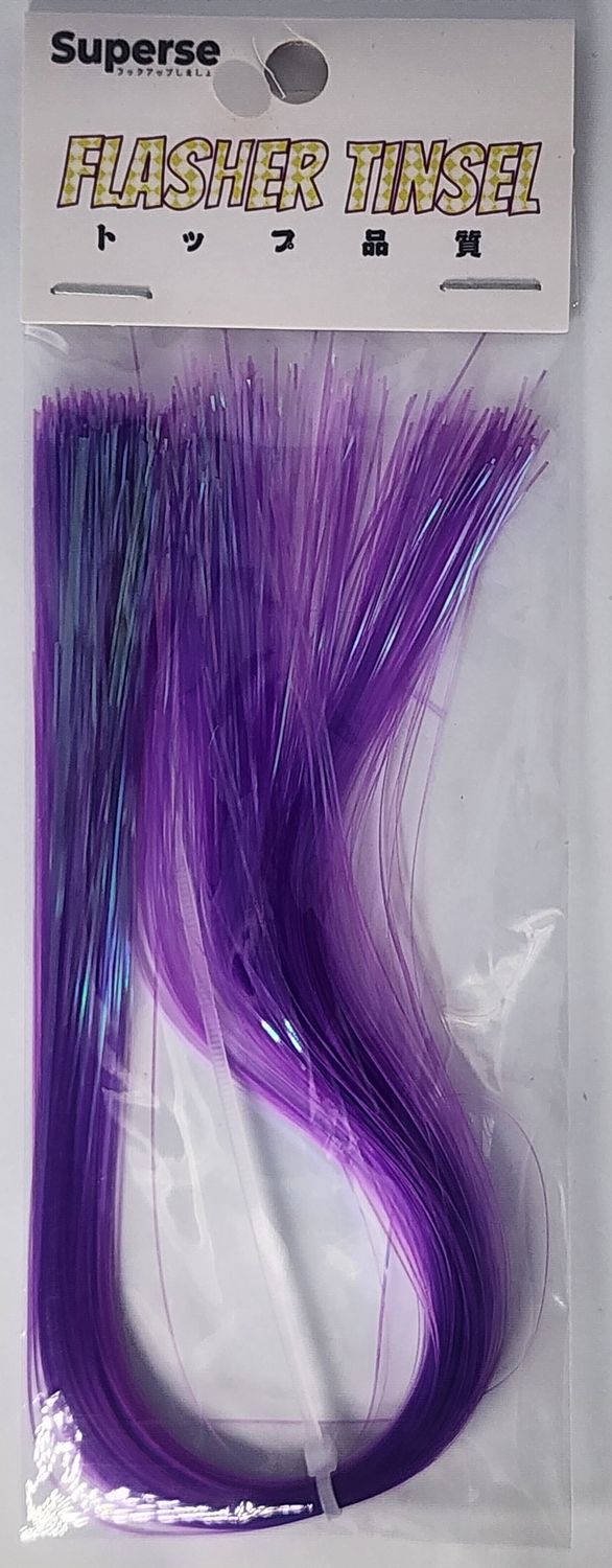 SUPERSE FLASHER TINSEL (PEARL GROW) EN014, Colour: DARK PURPLE