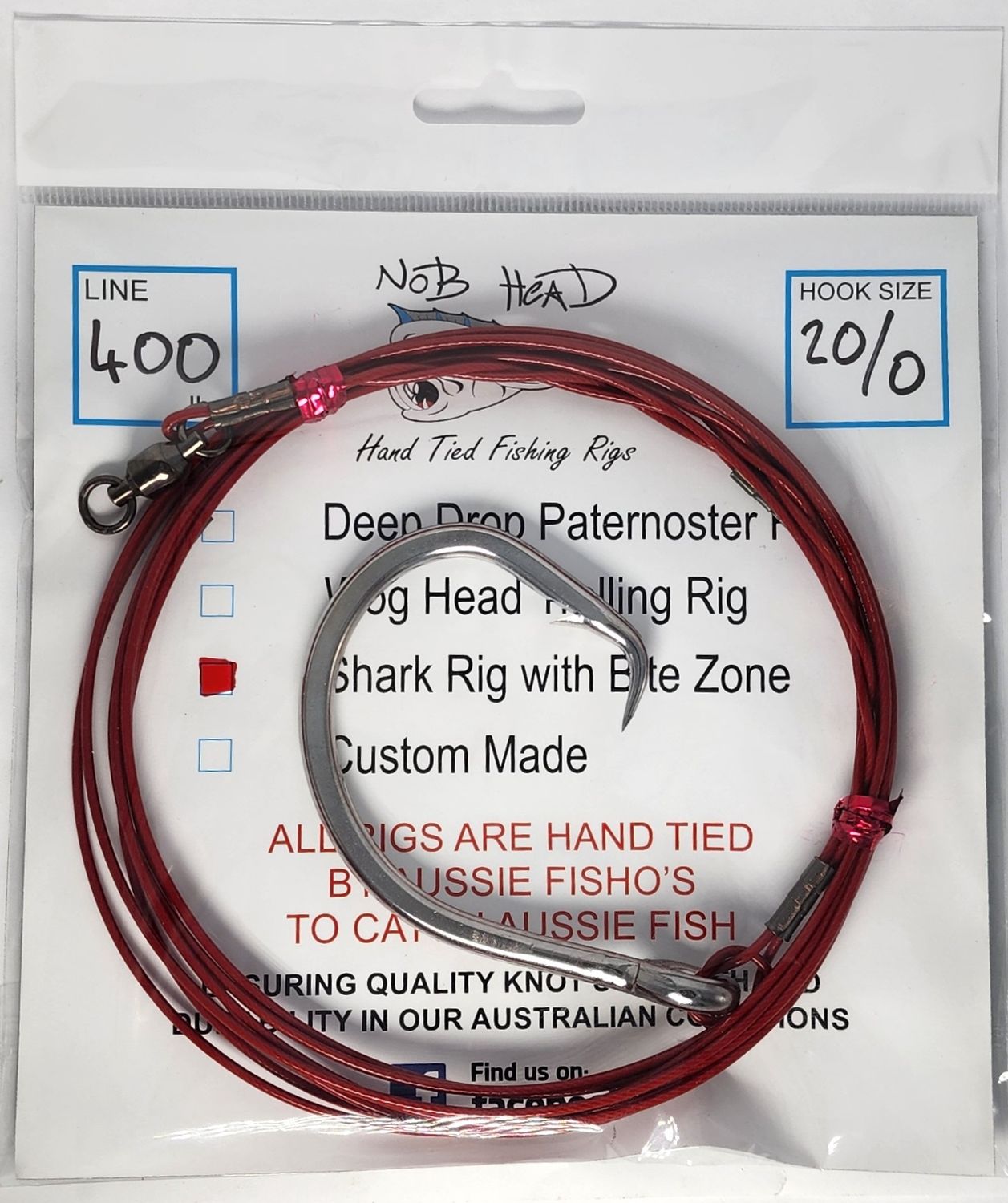 NOB HEAD River Bull Shark Rig, Size/Strength: 20/0 400lb