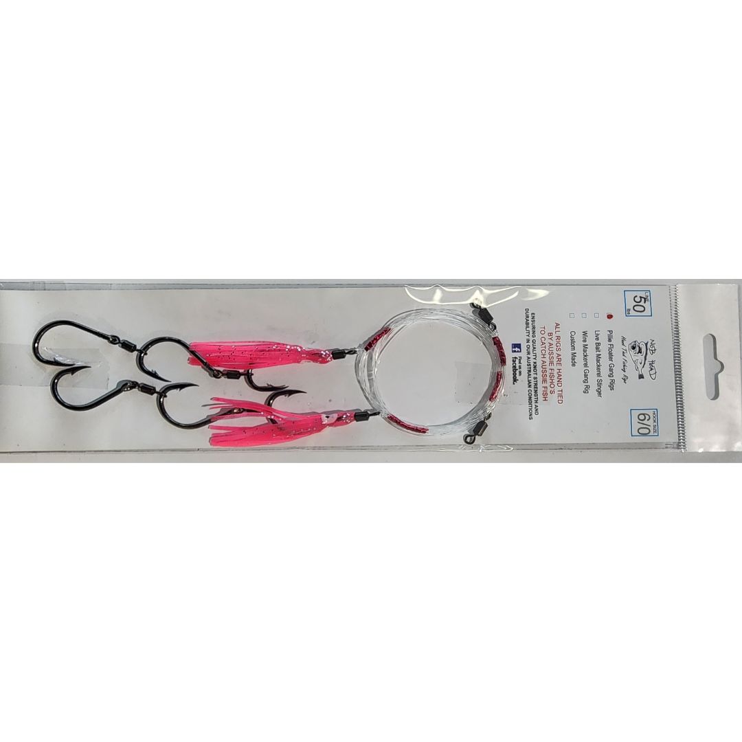 NOB HEAD Pillie Floater 50lb 6/0 Gang, Colour: Pink