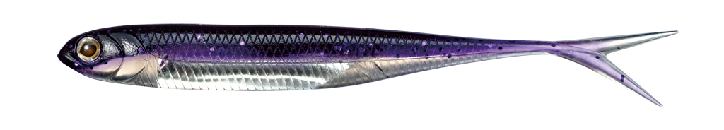FISH ARROW Flash-J Split 5&quot; SW, Colour: #143 Keimura Dark Purple/Silver
