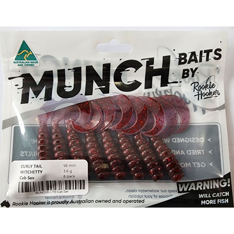 MUNCH BAITS CURLY TAIL WITCHETTY 2.5"