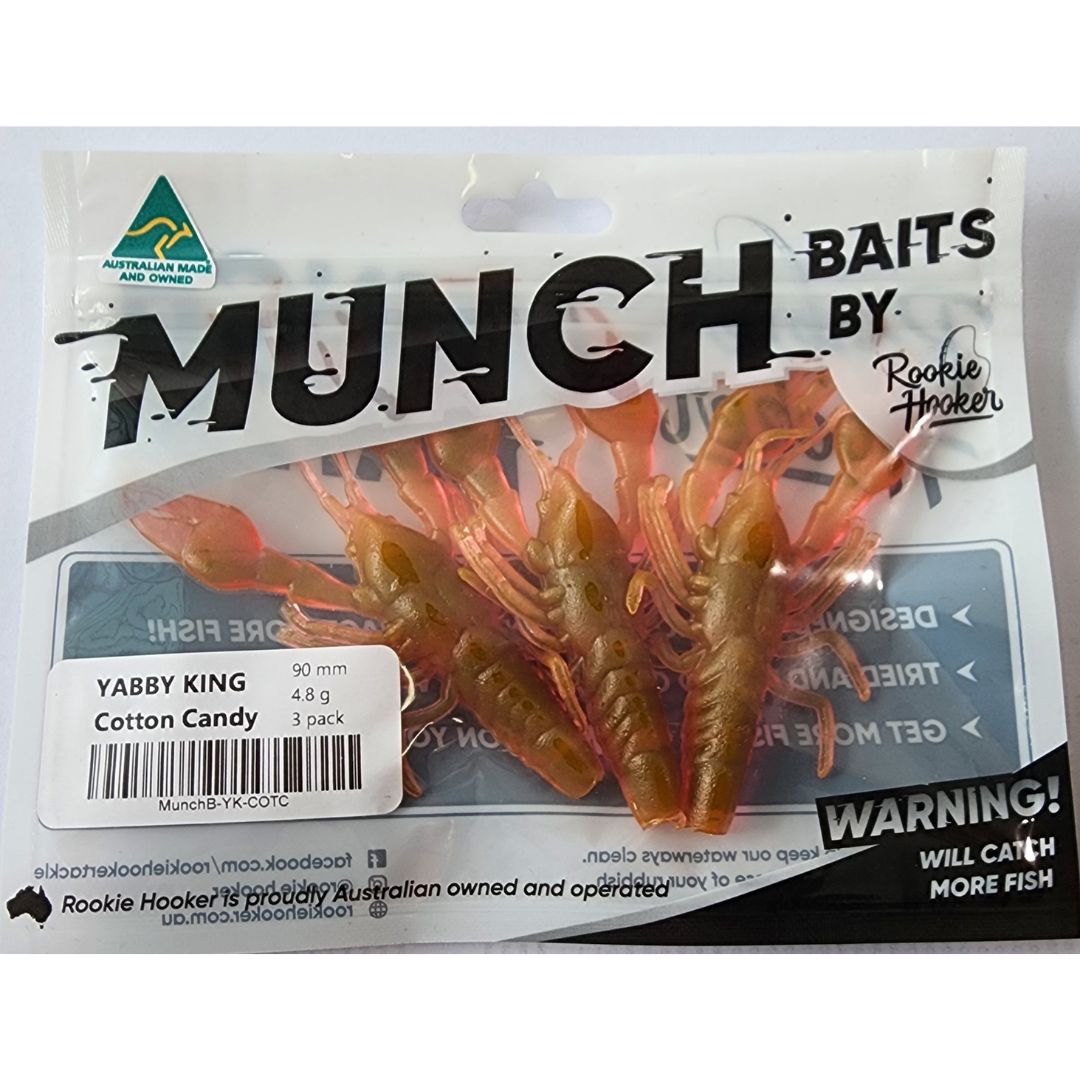 MUNCH BAITS YABBY KING 3.5", Colour: COTTON CANDY