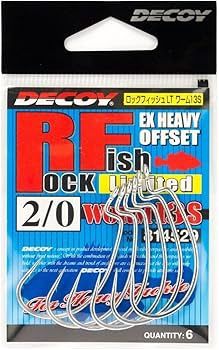 DECOY WEEDLESS HOOKS Worm13S Rock Fish Limited Ex Heavy Offset Hook