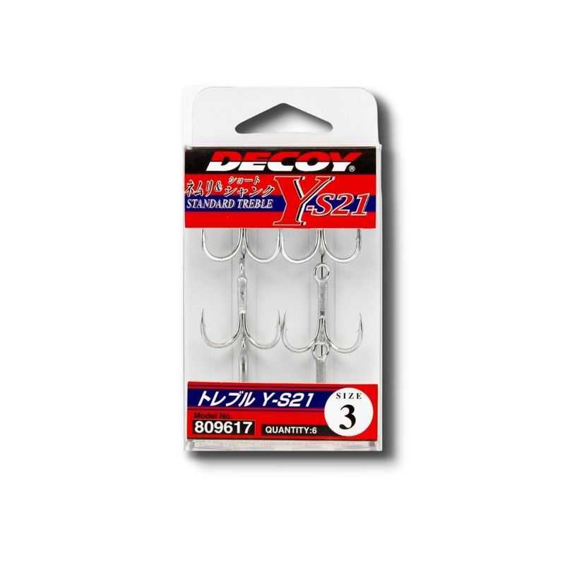 DECOY TREBLE HOOKS Y-S21 Treble Hooks