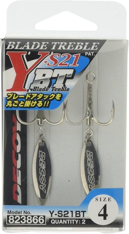DECOY TREBLE HOOKS Y-S21BT Rolling Blade Treble Hook