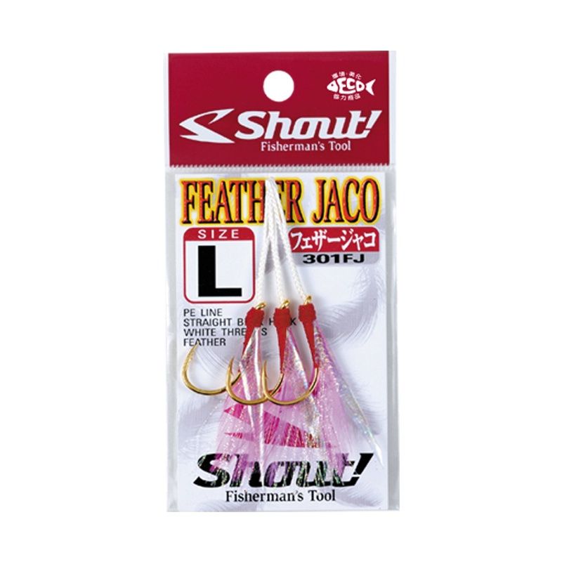 SHOUT ASSIST HOOKS 301-FJ Feather Jaco