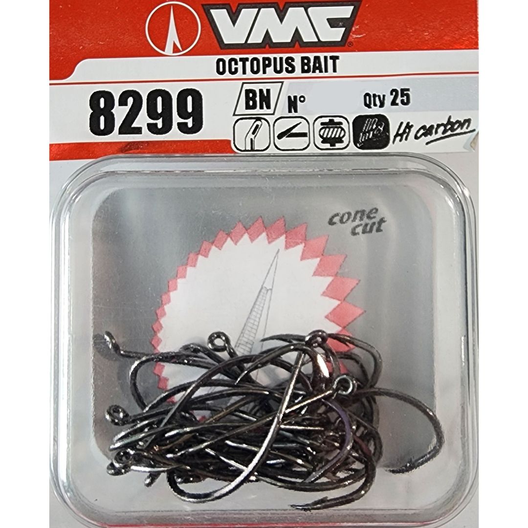 VMC 8299 OCTOPUS BAIT (Black) 25 Pack