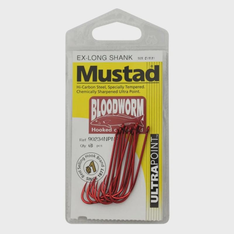 MUSTAD Bloodworm Ex-Long Shank