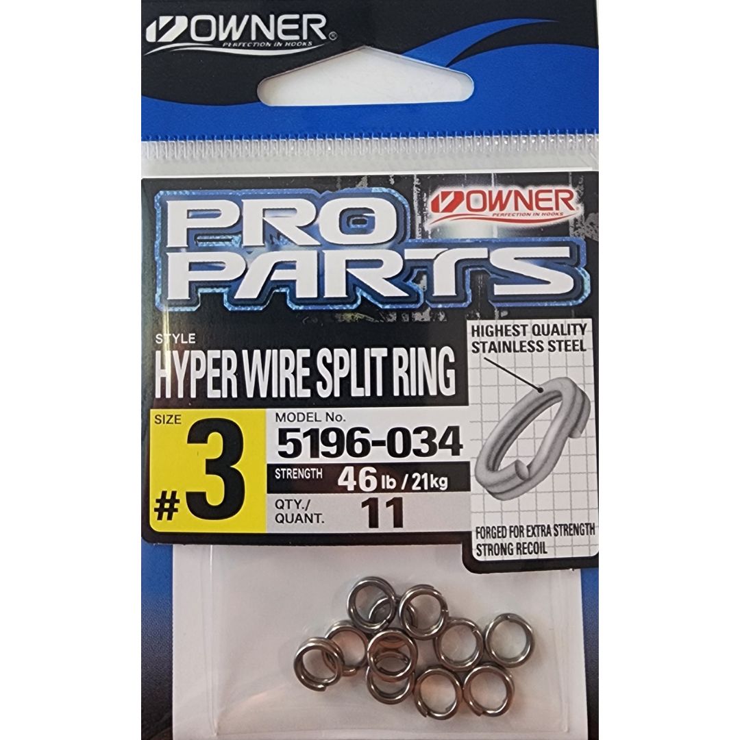 OWNER 5196 Hyper Wire Split Rings, Size: 3
