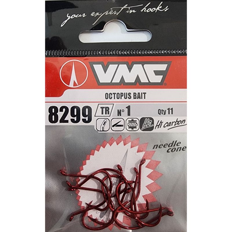 VMC OCTOPUS BAIT HOOK (RED)