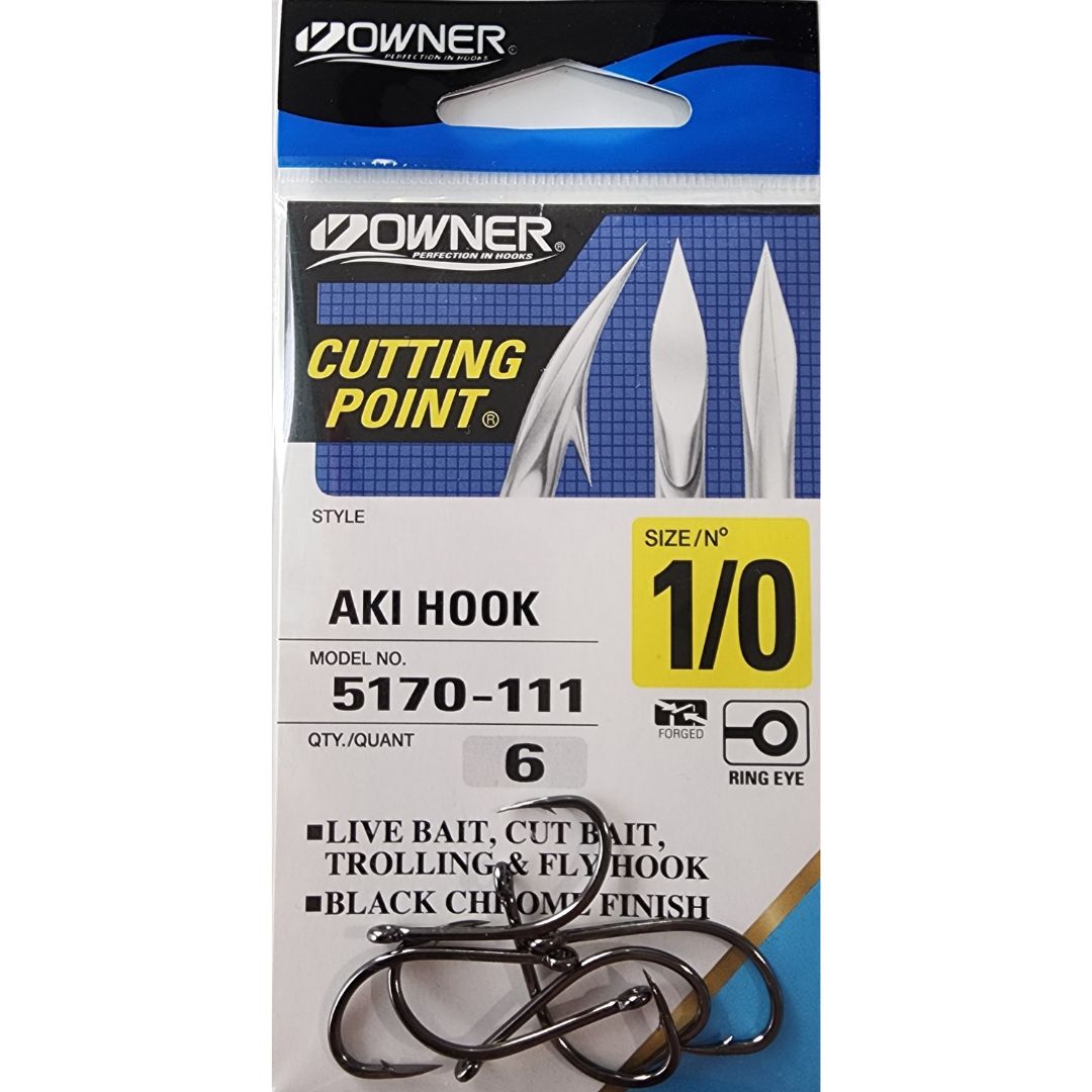 OWNER CUTTING POINT AKI HOOK 5170, Size: #1/0