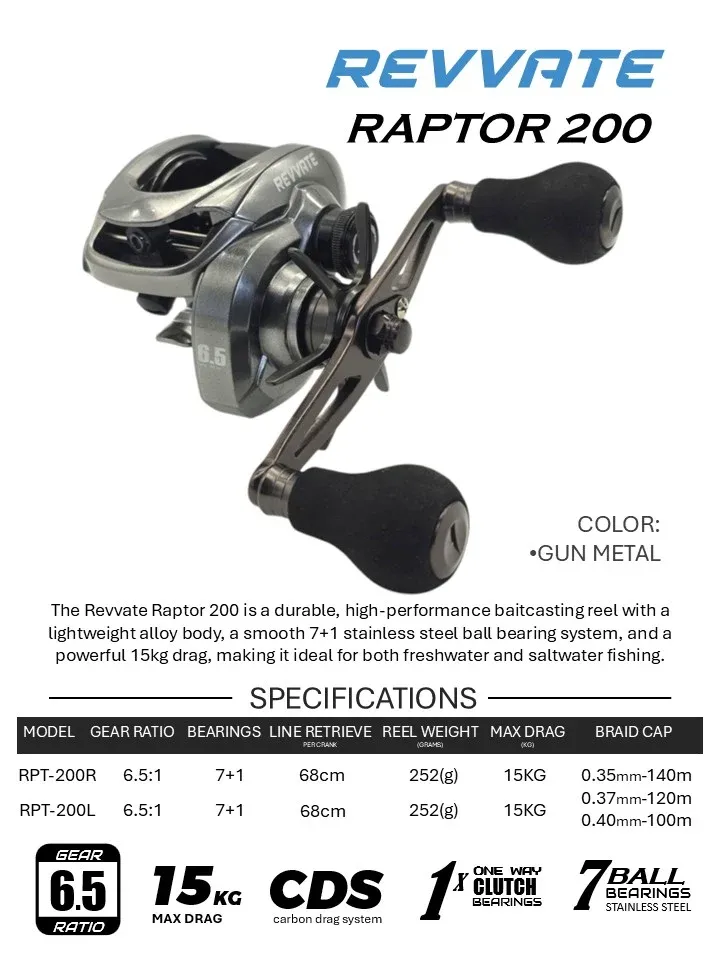 REVVATE RAPTOR 200 RPT-200R/6.5:1