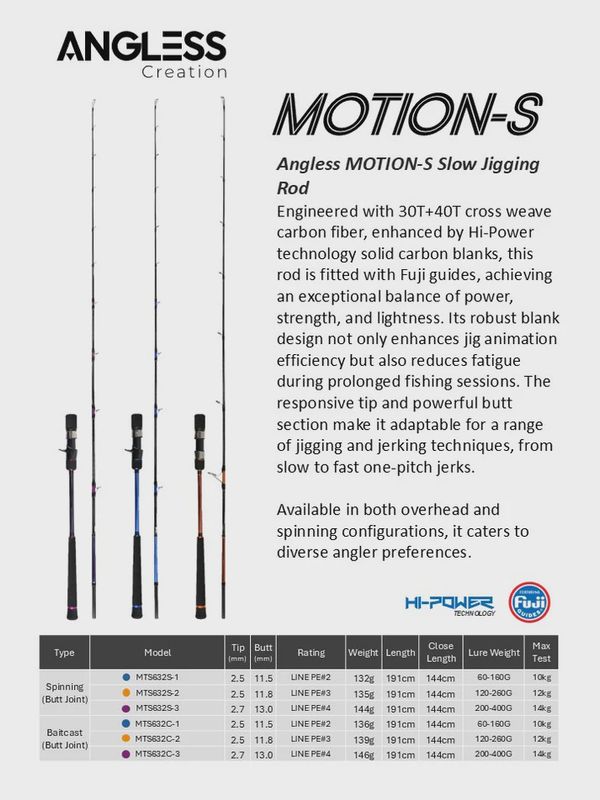 ANGLESS MOTION-S SLOW JIGGING SPIN ROD