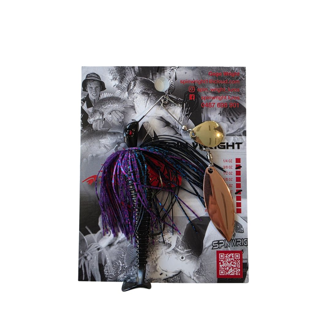 SPINWRIGHT 3/8oz SPINNERBAIT TANDEM RIGGED 3", Colour: #1