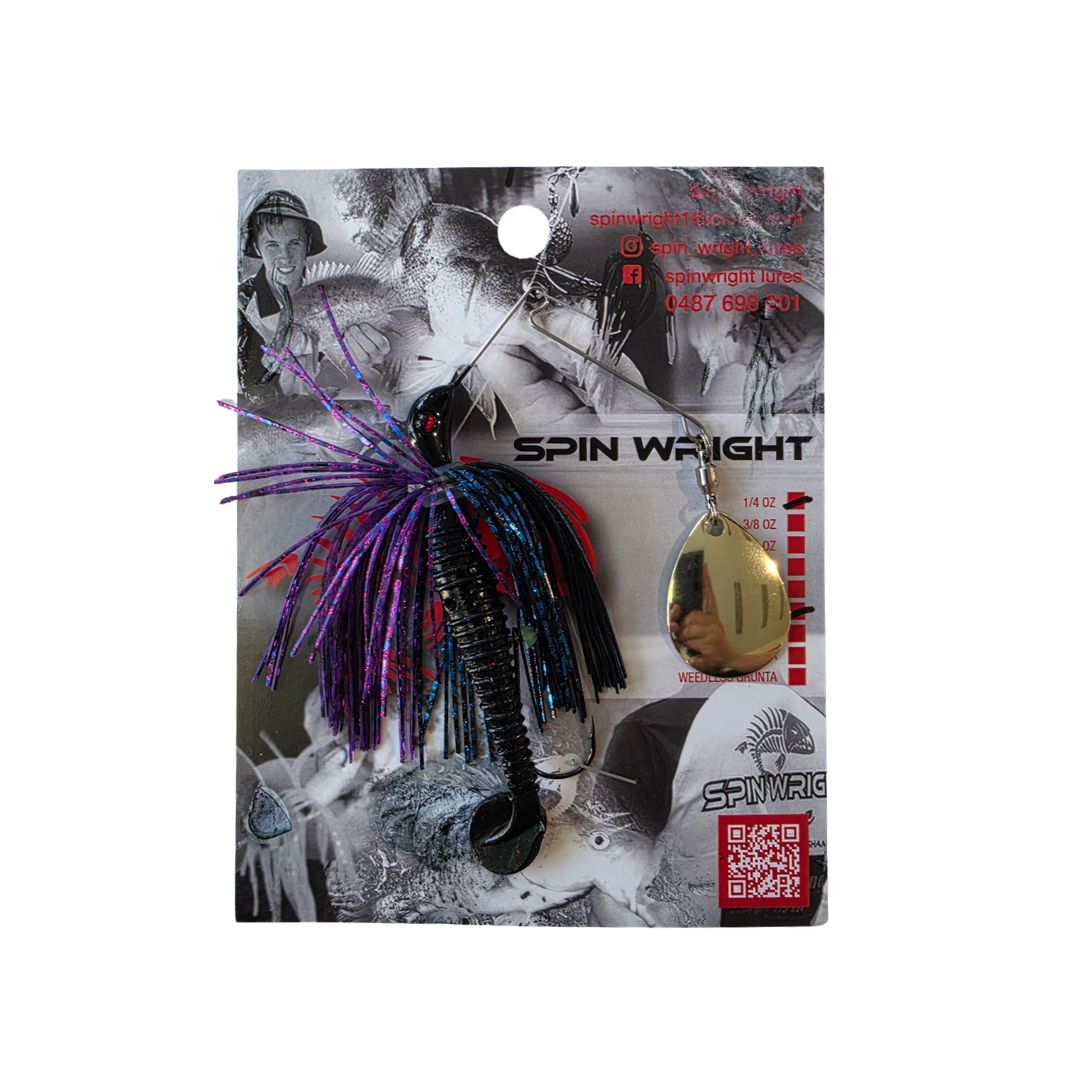 SPINWRIGHT 1/4oz SPINNERBAIT SINGLE COLORADO RIGGED 2.5", Colour: #1