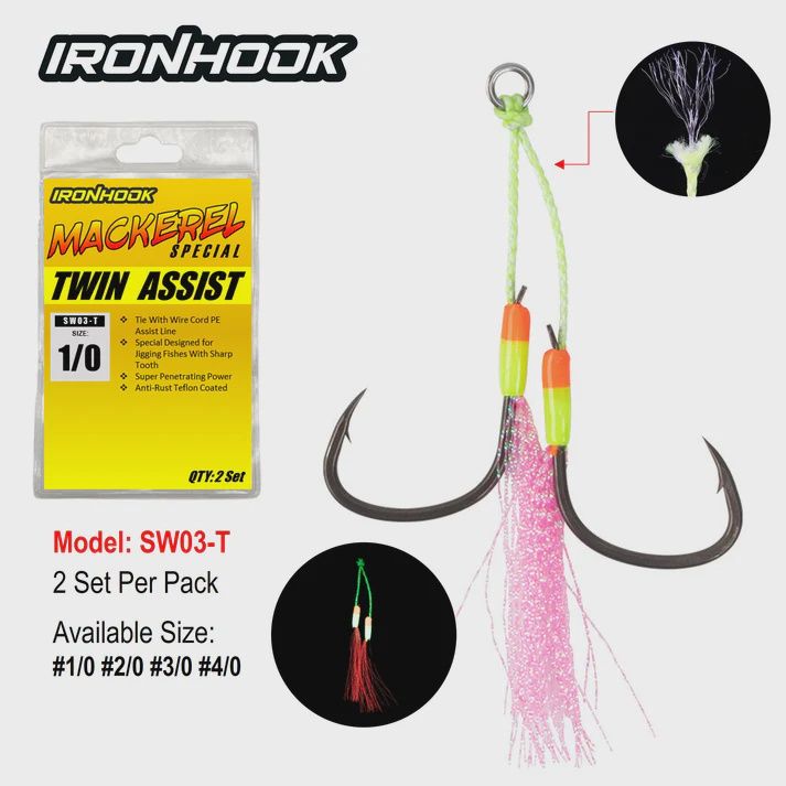 SUPERSE IRONHOOK MACKEREL SPECIAL TWIN ASSIST SW03-T