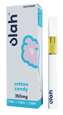 Olah CBD 350mg Disposable, Strain: Cotton Candy