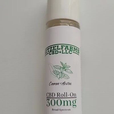 Mitzel Farms 300mg Roll on Topical, Strength: Broad Spectrum, Scent: Camphor &amp; Menthol