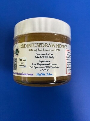 Hat Six 300mg CBD Infused Raw Honey