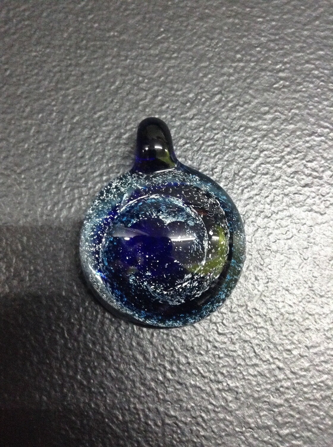 Glass Blue Galaxy Pendant