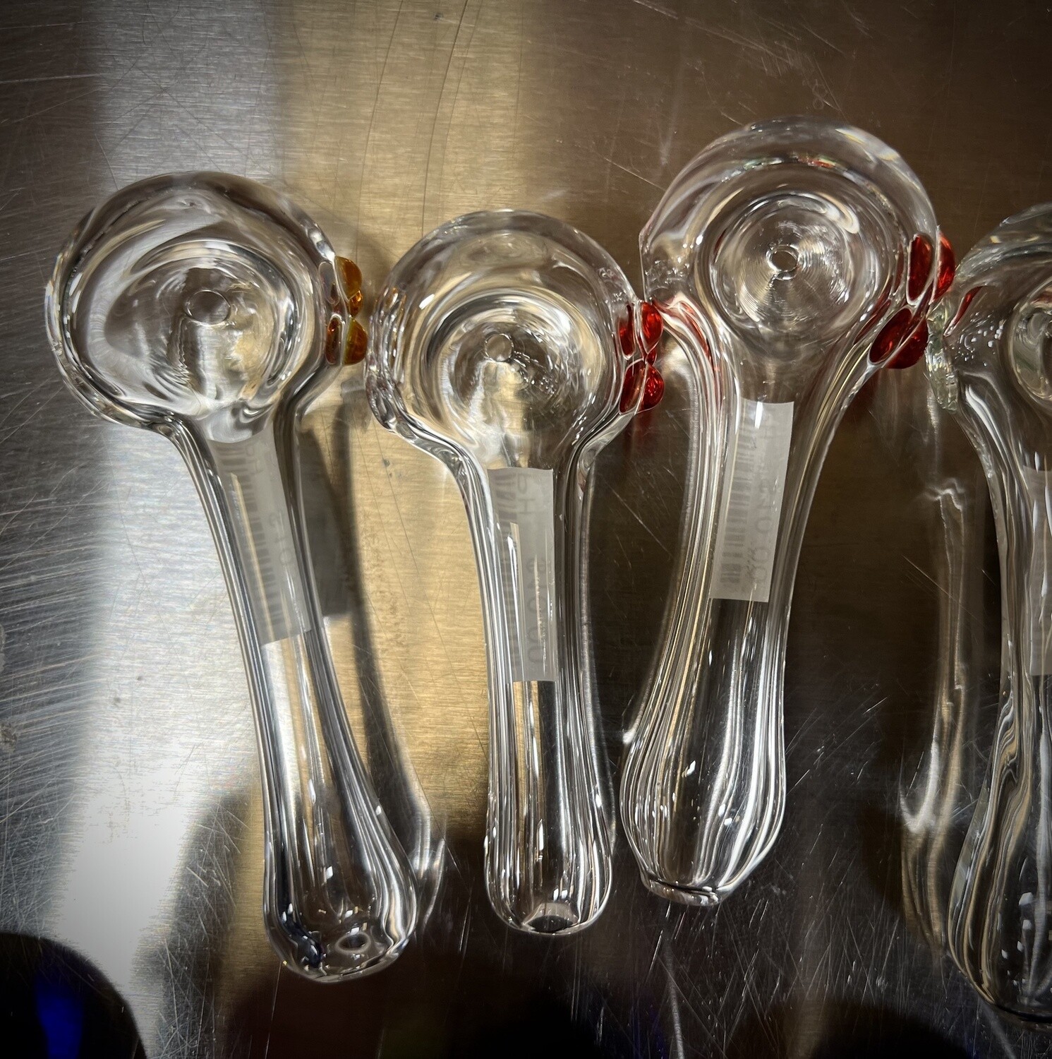 PH Glass hand pipe SM-MED / Clear and Color