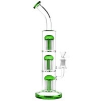 Pulsar Triple Jellyfish Perc Water Pipe, Color: Green