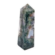 8" Moss Agate Tower