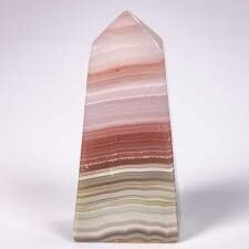 1 Kilo Pink Banded Onyx Tower