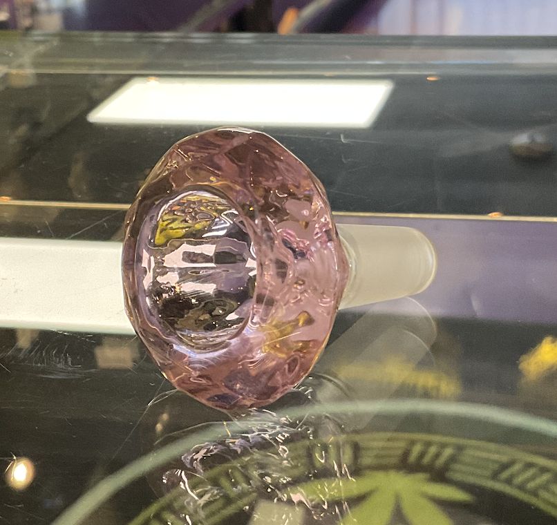 14mm Diamond Flower Bowl, Color: Pink