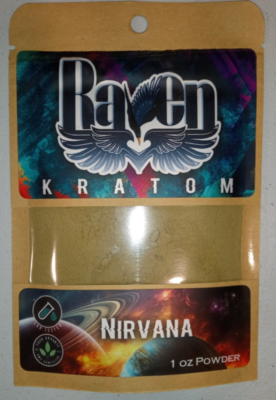 Raven 1oz Kratom Powder, Strain: Nirvana Blend