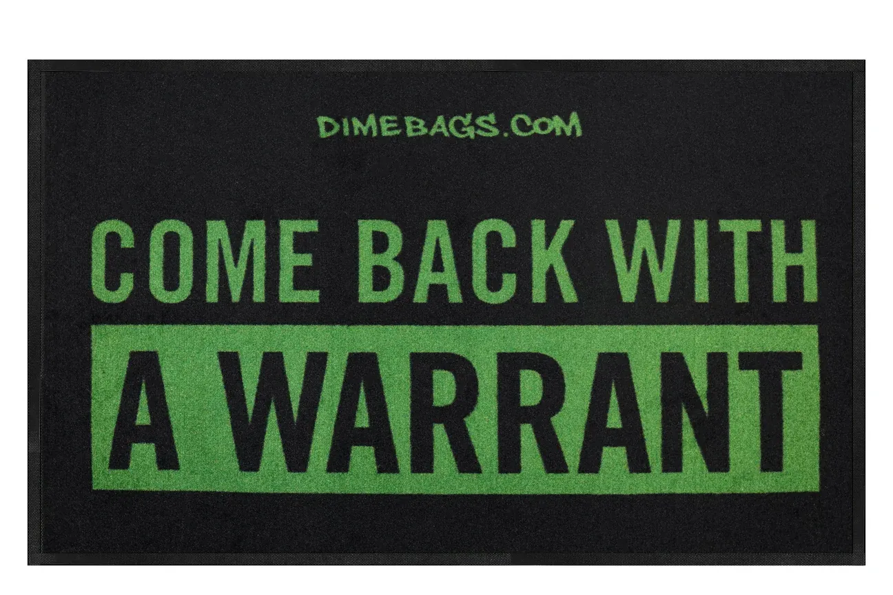 Welcome Mat Warrant Dime Bag, Color: Black