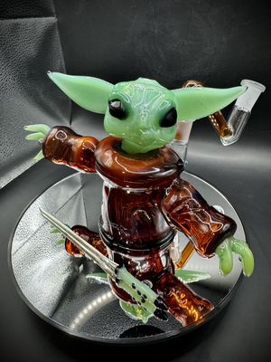 Baby Yoda Dab Rig w/ Lightsaber Tool