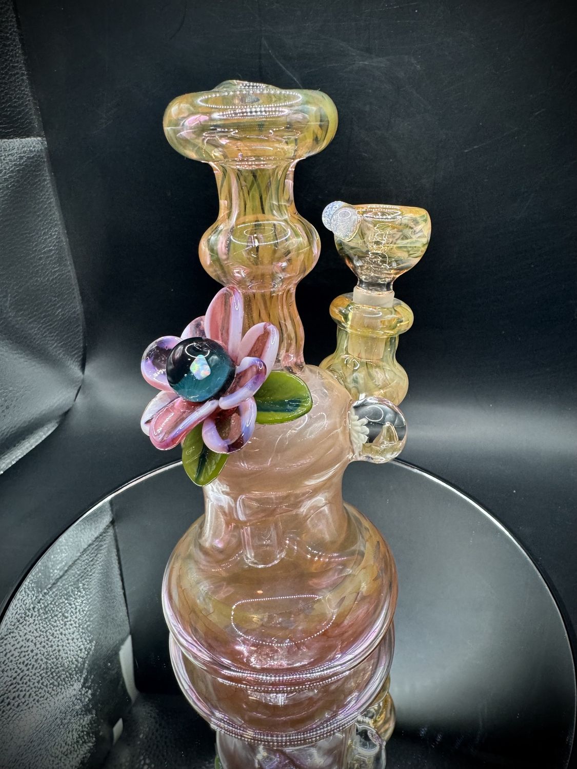 SoulShine &amp; Westie Colab, Fumed Rig w/ Opal Flower