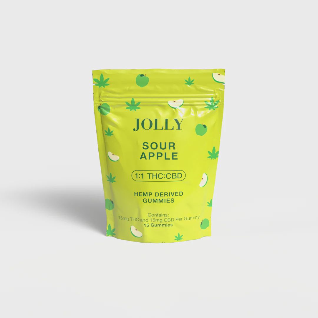 Jolly 1:1 Gummies 15ct, Flavor: Sour Apple