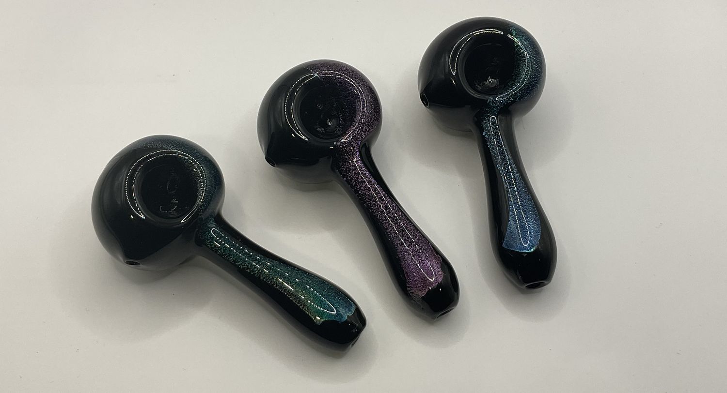 Black Dichro Striped Spoon