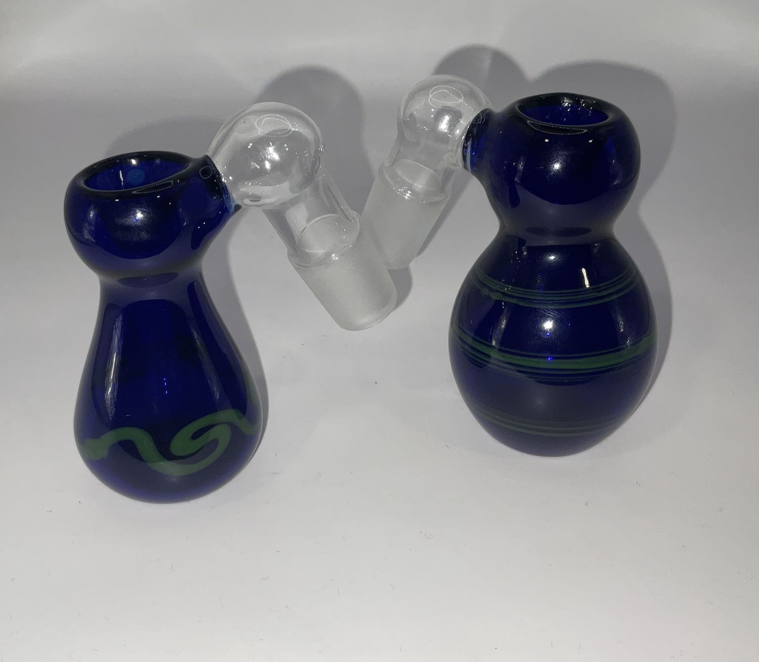 18mm 45° Cobalt Ash Catch w/ Bowl