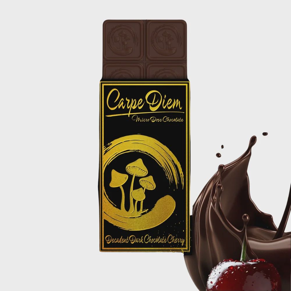 Carpe Diem Mushroom Chocolates, Flavor: Dark Chocolate Cherry