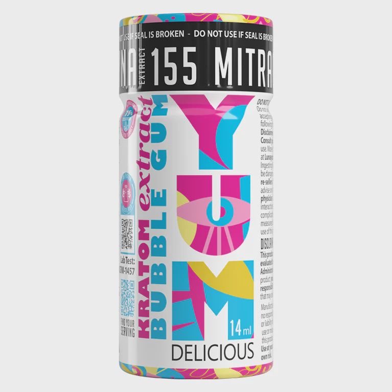 Yum Kratom Shots, Flavor: Bubble Gum