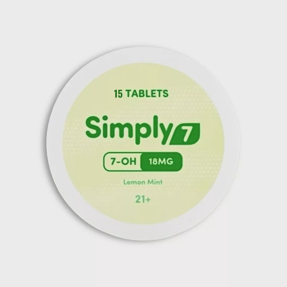 Simply 7 Kratom Tablets/15ct, Flavor/Potency: 18mg