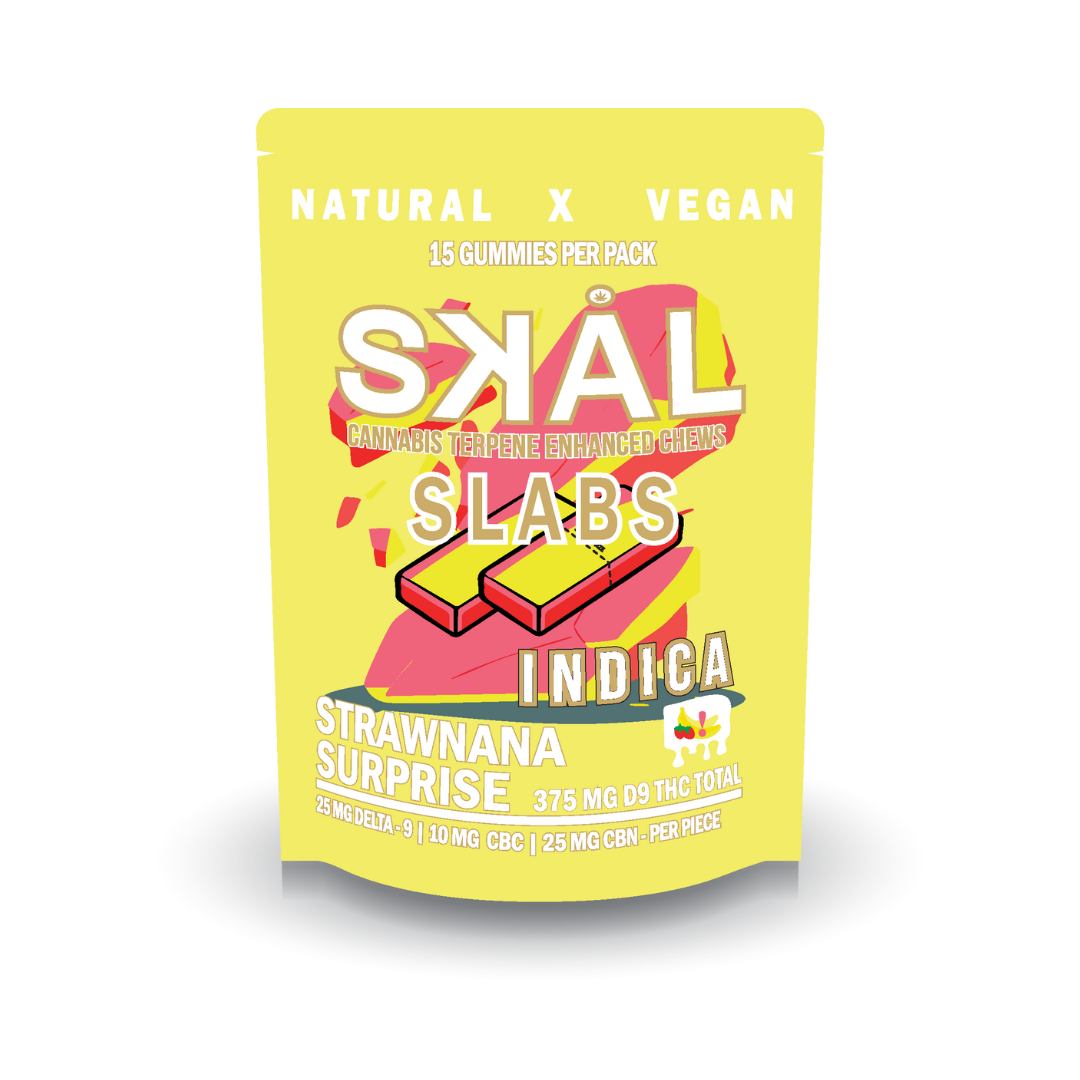 SKAL Slabs 15pk Gummies, Flavor: Strawnana Surprise (Indica)