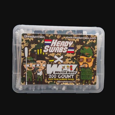 Heady Swabs Dual-Tip Flex Tech WaterBoyzz – 200 Count