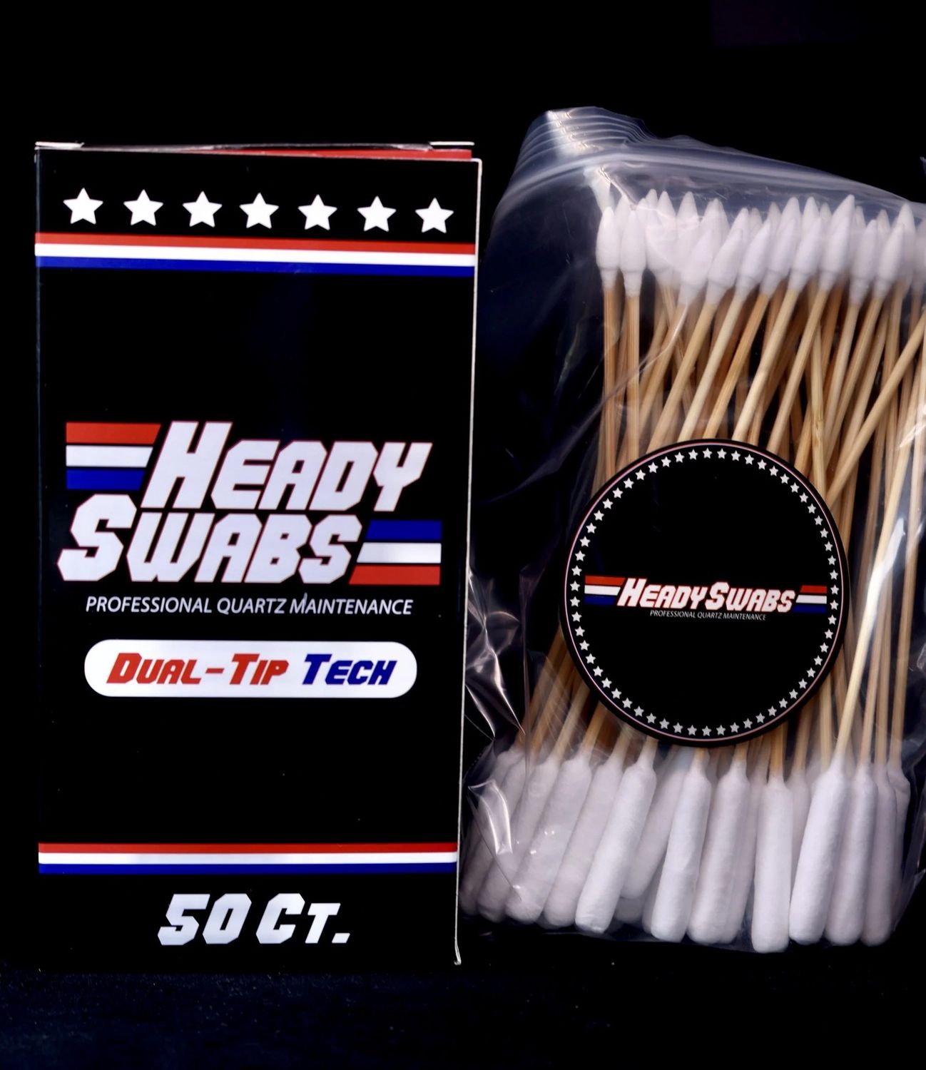 Heady Swabs - Dual Tip Tech Swabs-50 count