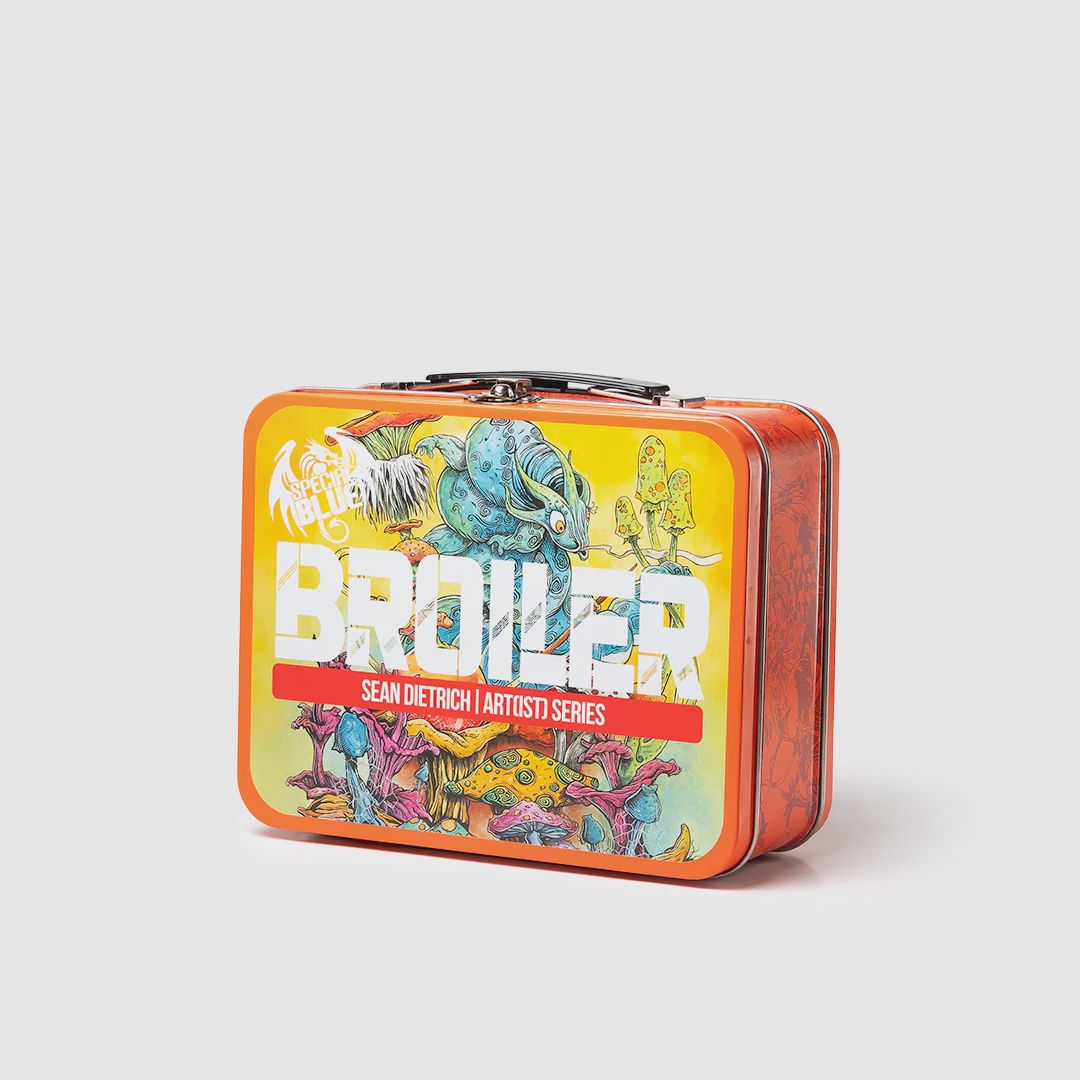 Special Blue Broiler Torch+Stash Box, Design: Sean Dietrich Artist Series