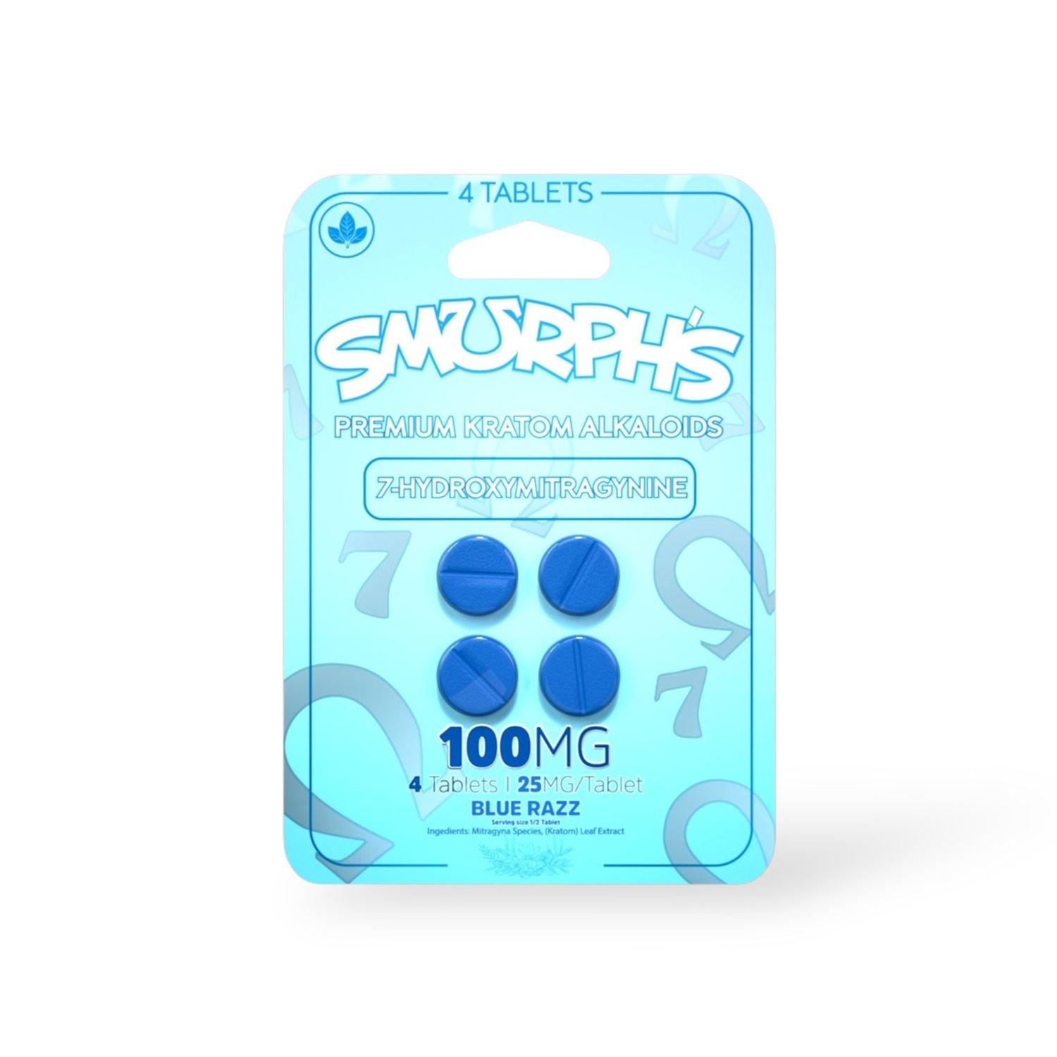 Smurph&#39;s 100mg 7OH, Flavor: Blue Raspberry